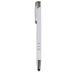 Długopis, touch pen - biały (V1601-02)