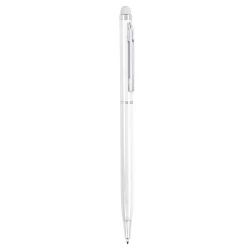Długopis, touch pen - biały (V1660/A-02)