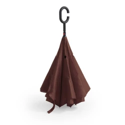 Odwracalny parasol manualny - brązowy (V8987-16)