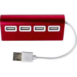 Hub USB 2.0 - czerwony (V3790-05)