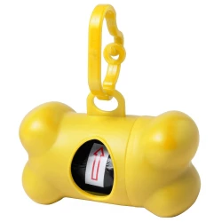 Zasobnik z woreczkami na psie odchody - żółty (V7895-08)