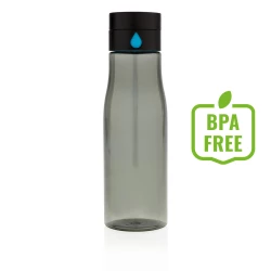 Butelka monitorująca ilość wypitej wody 600 ml Aqua - czarny (P436.891)