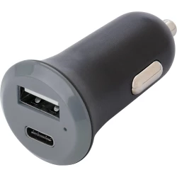 Ładowarka samochodowa USB - szary (V3882-19)