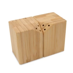 Bambusowy zestaw do soli i pieprzu - drewno (V7236-17)