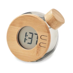 Bambusowy wodny zegar LCD - DROPPY LUX (MO6865-27)