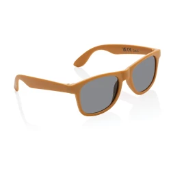 Okulary przeciwsłoneczne, PP z recyklingu - brązowy (P453.896)