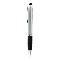 Długopis metalowy touch pen z podświetlanym logo - Srebrny (IP13148590)