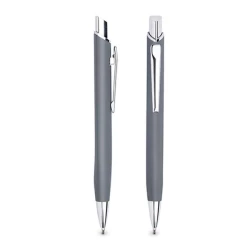 Długopis metalowy z wykończeniem soft touch - Ciemno szary (IP13150696)