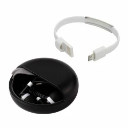 Zestaw słuchawki w etui z bransoletką USB, szary (R09005.21)
