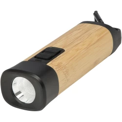 Kuma latarka z karabińczykiem wykonana z bambusa i tworzyw sztucznych pochodzących z recyklingu z certyfikatem RCS (10457006)