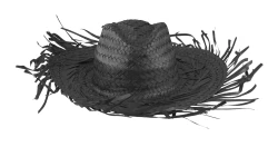 Filagarchado kapelusz słomkowy - czarny (AP761984-10)