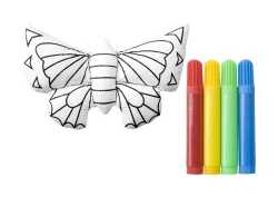 Dranimal zabawka do pomalowania 3d w kształcie motyla - wielokolorowy (AP898002)