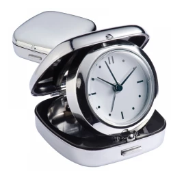 Zegar biurkowy z budzikiem - szary (4150707)