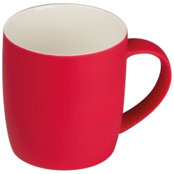 Kubek ceramiczny - gumowany 300 ml - czerwony (8065405)