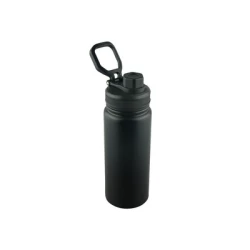 Butelka termiczna 600 ml Air Gifts, składany uchwyt - czarny (V6975-03)