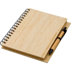 Bambusowy notatnik A5, długopis (V0200-17)