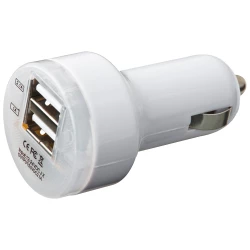 Ładowarka samochodowa USB - biały (2332706)