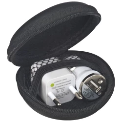 Zestaw - ładowarka samochodowa USB i wtyczka - czarny (3874603)
