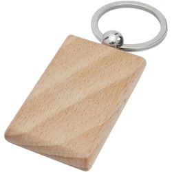Prostokątny brelok do kluczy Gian z drewna z brzozy (11812271)