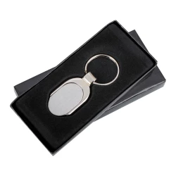 Brelok metalowy Teardrop, srebrny (R73275)