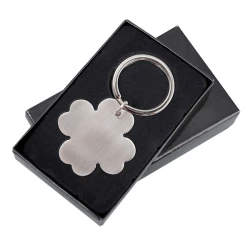 Brelok metalowy 4-leaf clover, srebrny (R73191)