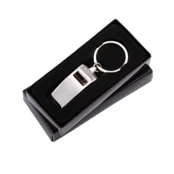 Brelok metalowy Whistle, srebrny (R73149.01)