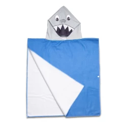 Ponczo-ręcznik z kapturem Sharky, niebieski (R07977.04)