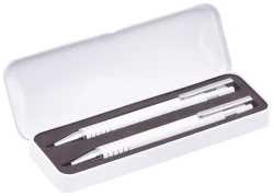Zestaw piśmienny, długopis i ołówek mechaniczny - biały (V1463-02)