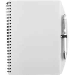 Notatnik A5 z długopisem - biały (V2387-02)