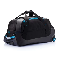 Duża torba sportowa, podróżna na kółkach - niebieski, czarny (P750.005)