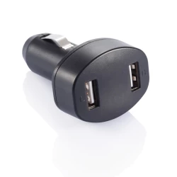 Podwójna ładowarka samochodowa USB - czarny (P302.061)