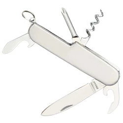 Nóż wielofunkcyjny, scyzoryk, 6 funkcji - srebrny (V7718-32)