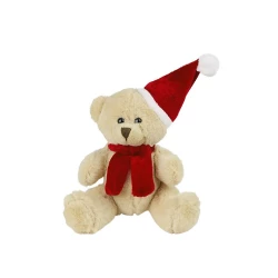 Pluszowy miś świąteczny | Nathan Honey - brązowo-czerwony (HE262-56)
