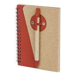 Notatnik ok. A6 z długopisem - czerwony (V2800-05)