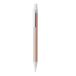 Długopis z kartonu z recyklingu - biały (V1470/A-02)