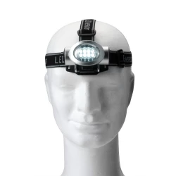 Latarka na głowę 8 LED - srebrny (V5527/A-32)