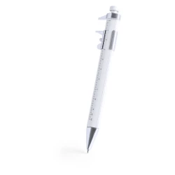 Długopis, linijka, narzędzie pomiarowe - biały (V1772-02)