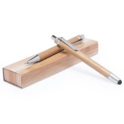 Zestaw piśmienny, bambusowy długopis i ołówek mechaniczny - drewno (V1775-17)