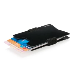 Minimalistyczny portfel, ochrona RFID - czarny, czarny (P820.461)