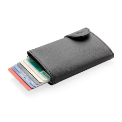 Etui na karty kredytowe i portfel C-Secure, ochrona RFID - czarny, srebrny (P850.511)