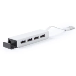 Hub USB 2.0, stojak na telefon - biały (V3837-02)