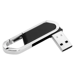 Pamięć USB z karabińczykiem - czarny (V3814-03/CN)