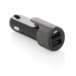 Ładowarka samochodowa USB, przecinak do pasów, młotek bezpieczeństwa - szary, czarny (P302.830)