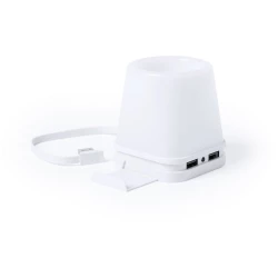 Hub USB 2.0, pojemnik na przybory do pisania, stojak na telefon - biały (V3916-02)