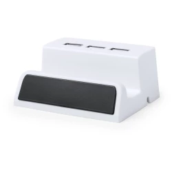 Hub USB 2.0, stojak na telefon - biały (V3917-02)