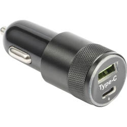 Ładowarka samochodowa USB - czarny (V3925-03)