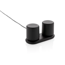 Zestaw głośników bezprzewodowych 2x3W, ładowane indukcyjnie - czarny (P328.331)