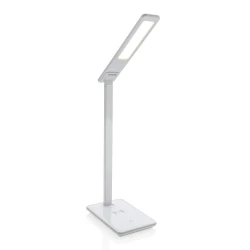 Lampka na biurko, ładowarka bezprzewodowa 5W - biały (P308.783)