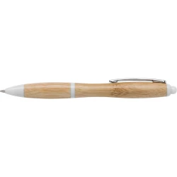Bambusowy długopis - biały (V1965-02)