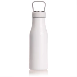 Butelka termiczna 475 ml Air Gifts z uchwytem, pojemnik w zakrętce - biały (V0850-02)